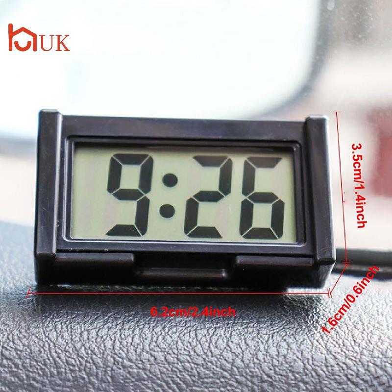 UK Mini Car Dashboard Digital Clo Vehicle Self-Adhesive พร้อม LCD Time Day Display TH