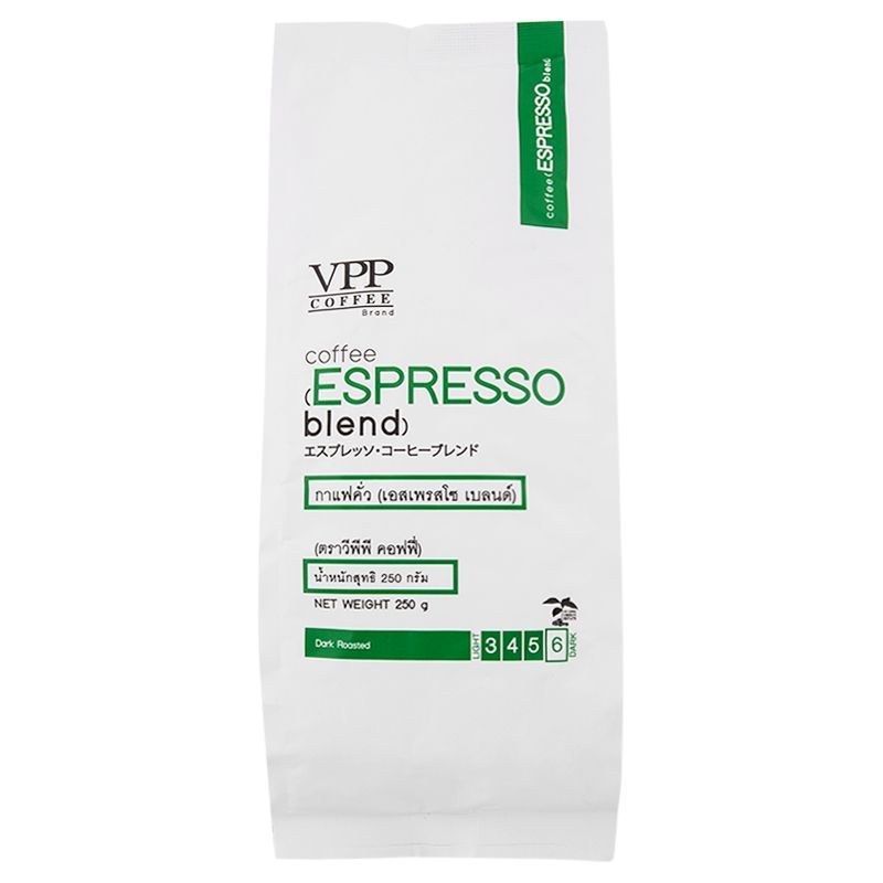 วีพีพีกาแฟคั่วบดเอสเพรสโซ่ 250กรัม VPP Roast&Ground Coffee Espresso 250g.