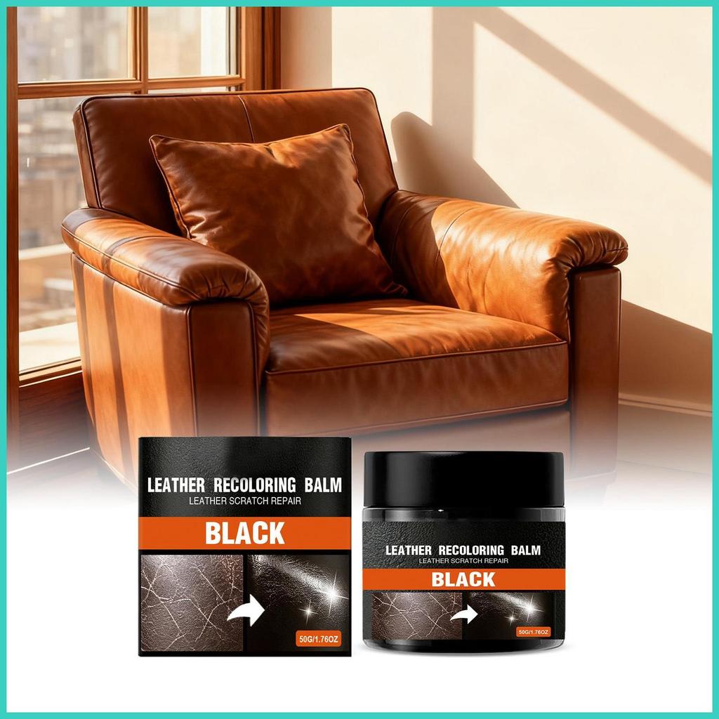 Leather Balm Repair Nourishing Cleaning Shine Polishing Balm 50g Car Seat Scratch Remover Wax for Pu