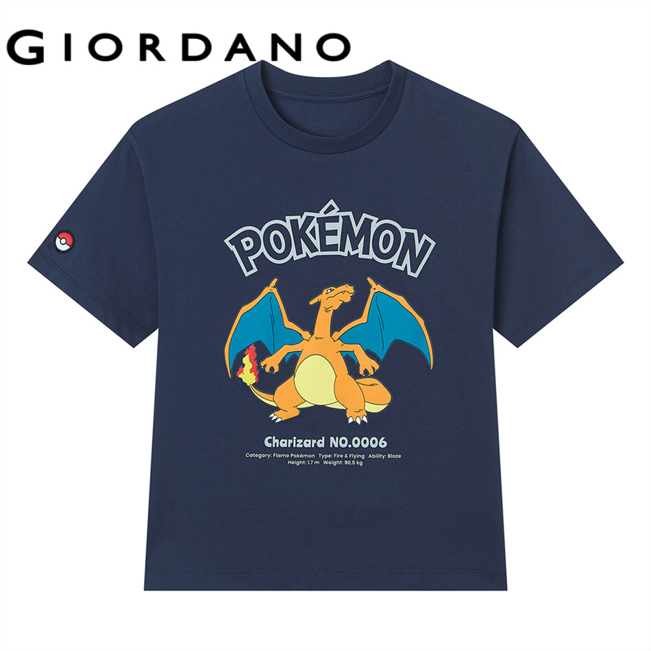 GIORDANO تيشيرت أطفال سورونا مطبوع Pokémon — صورة 5