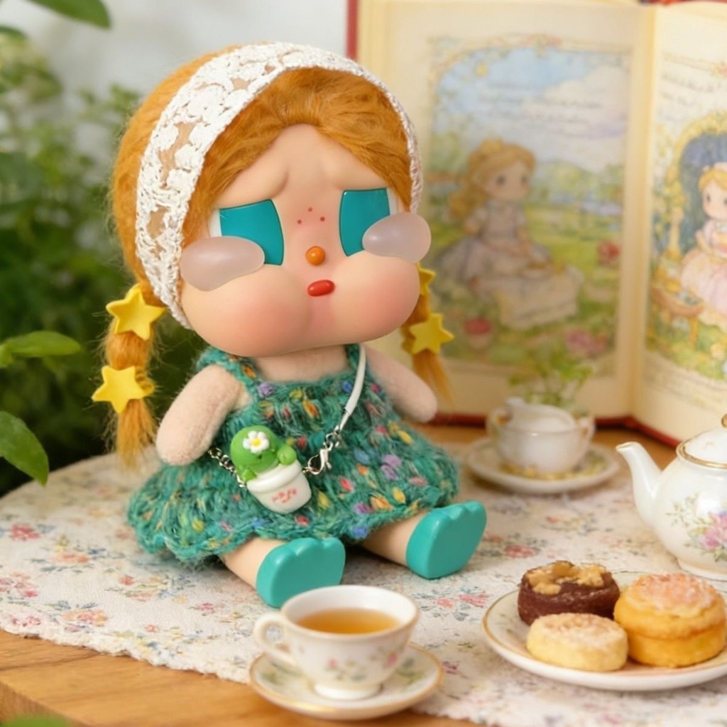 ((Excluding Baby) Crying Baby Vacation Vacation Vacation Vinyl Plush Guru Gururu Green Dress กระโปรง