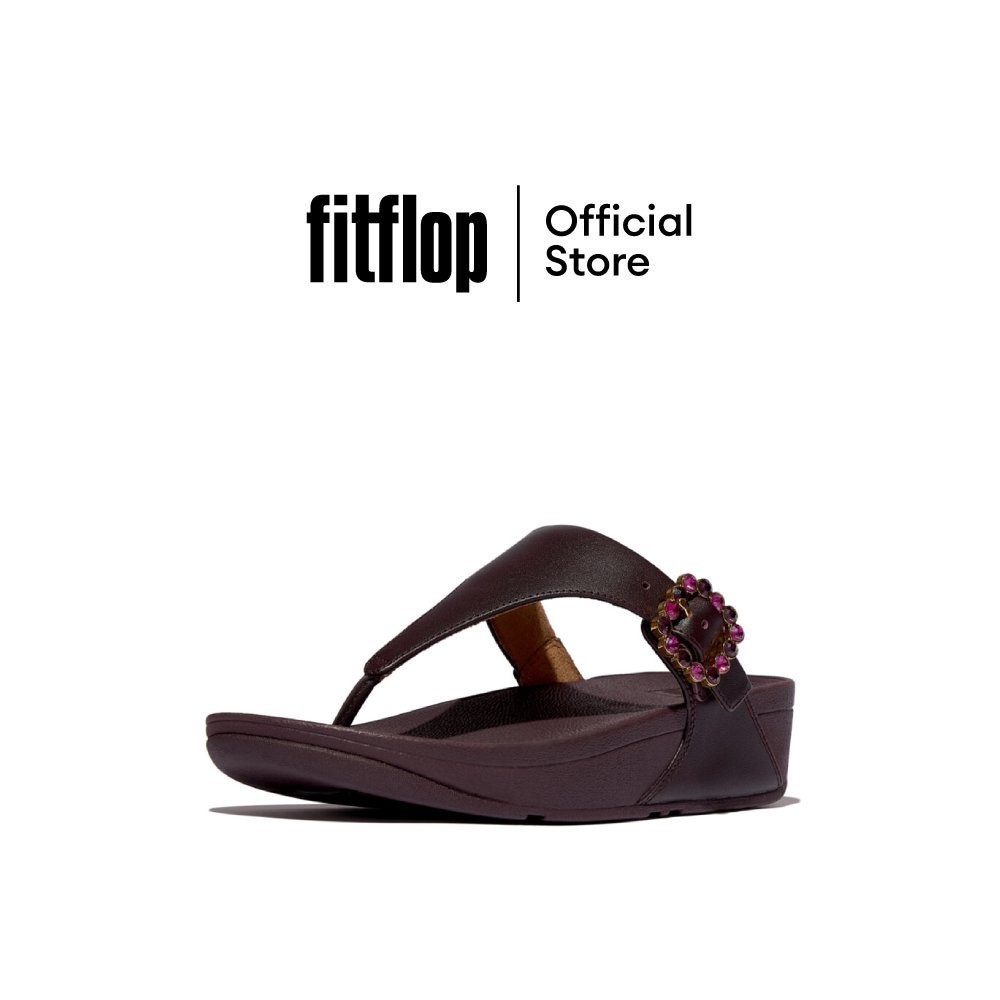 FITFLOP LULU CRYSTAL-BUCKLE TOE-POST รองเท้าแตะแบบหูหนีบผู้หญิง รุ่น E1D-C88 สี PURPLE