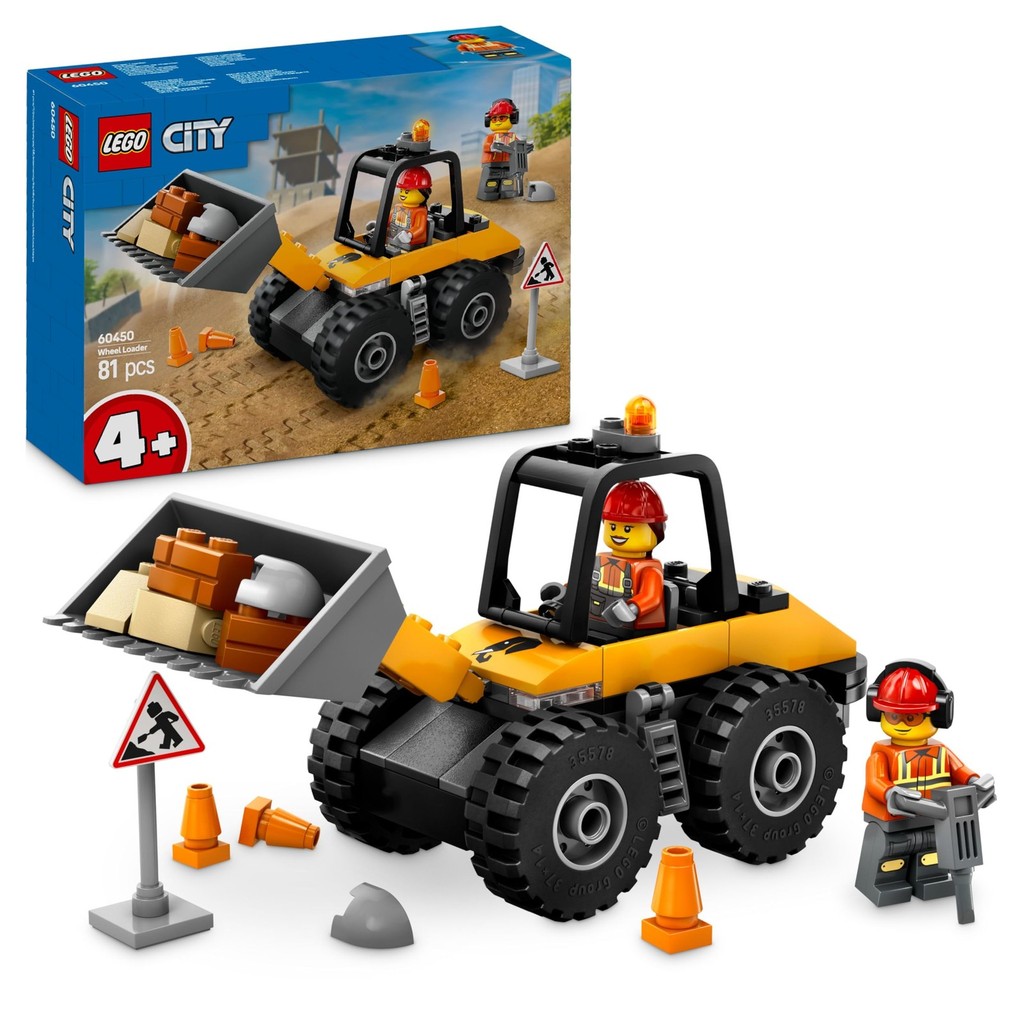 Lego City 60450 - ชุดรถตักล้อก่อสร้างสีเหลือง - ใหม่เอี่ยมและปิดผนึก