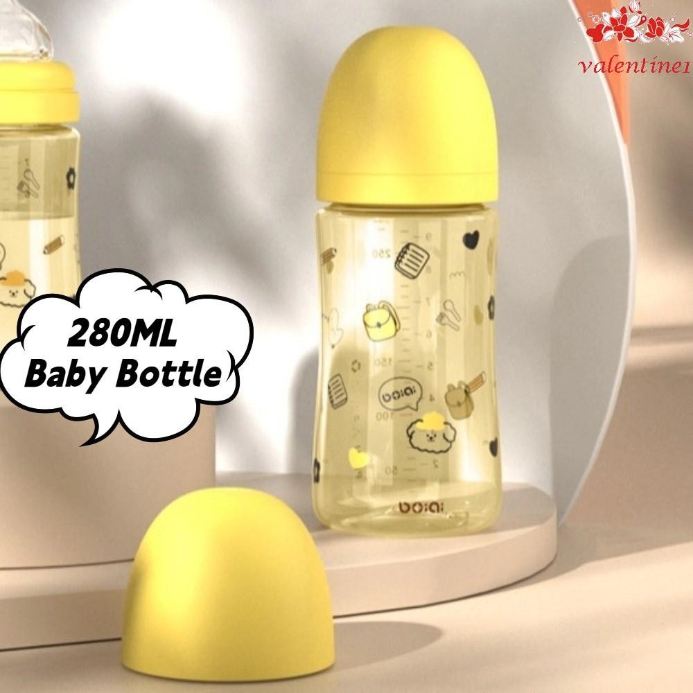 VALENTINE1 280ML ขวดนม, PP/PPSU ทารกแรกเกิด, จุกนมซิลิโคนโปร่งใส 9 ออนซ์คอกว้างทารกแรกเกิดขวดบ้าน/กลางแจ้ง