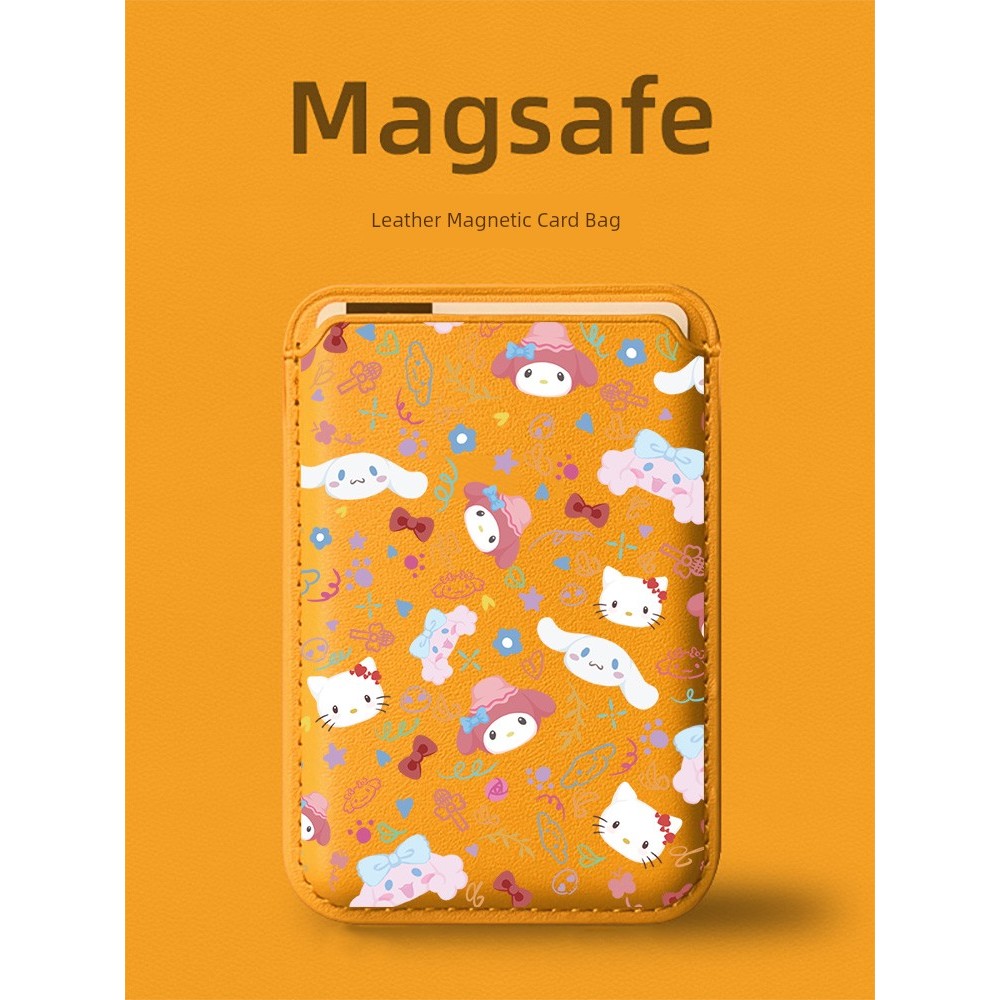 เคส 425 degree เคส 425 Sanrio magsafe Magnetic Card Holder เหมาะสําหรับ Apple 2024 ใหม่ iphone13prom