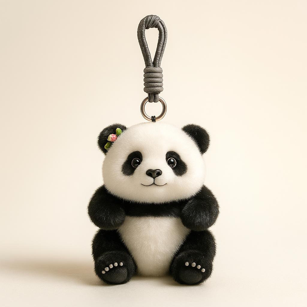 FLECHAZO Panda ดอกไม้จี้ตุ๊กตาของเล่นตุ๊กตา Qizai ตุ๊กตาตุ๊กตาพวงกุญแจรถของขวัญวันเกิด