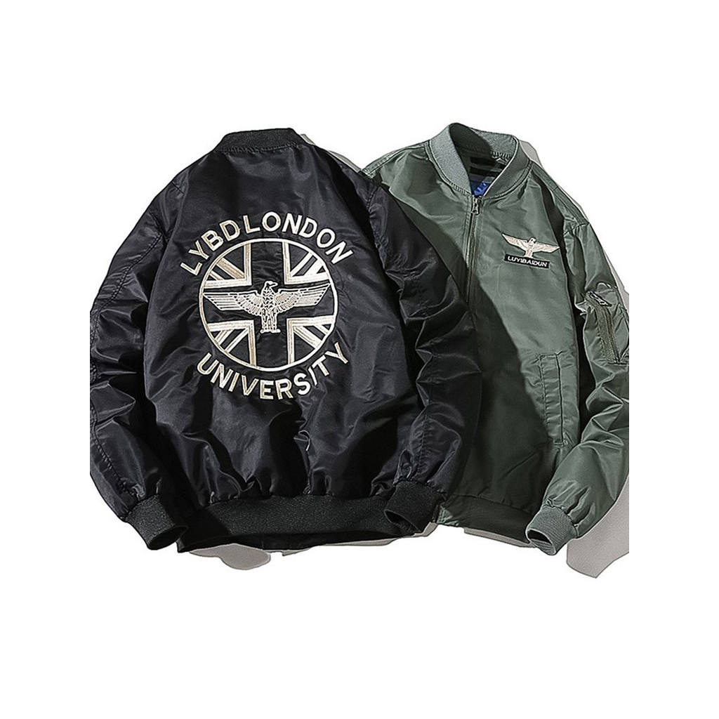 Kazuki Kurashi Joint Bomber Jacket สไตล์อเมริกันยุโรป สำหรับชาย ขนาดหลวม อเนกประสงค์ในฤดูหนาว