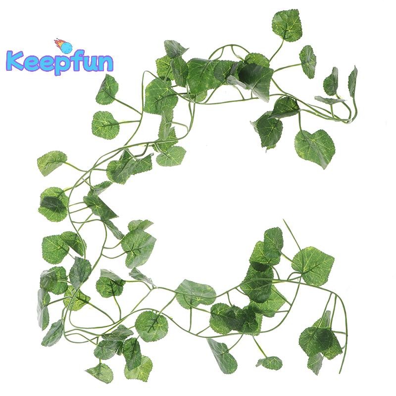 [Keepfun] 2.0m Artficial Vine พืชสีเขียว Leaf แขวนตกแต่งหวาย Liana Wall Leaves [ใหม่]
