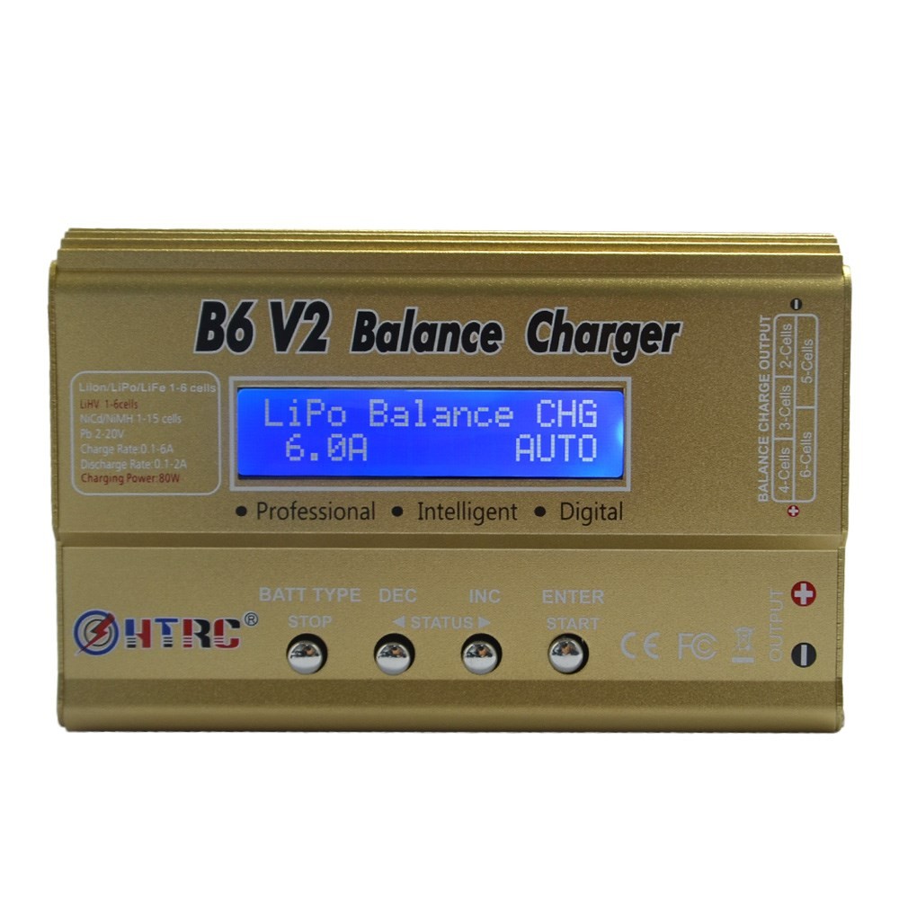 HTRC Battery Lipro Balance Charger iMAX B6 V2 เครื่องชาร์จ Imax