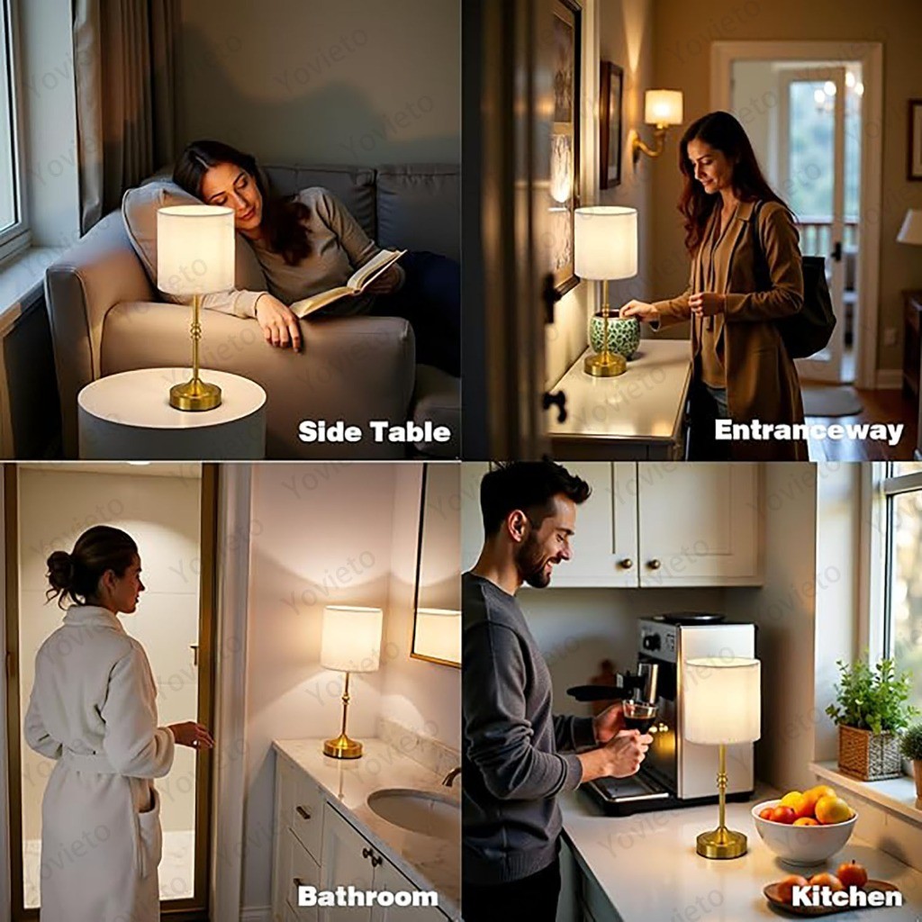 โคมไฟตั้งโต๊ะผ้าชาร์จสัมผัสลดแสงห้องนอนข้างเตียงโคมไฟตั้งโต๊ะไฟกลางคืนแสง - รูปที่ 4