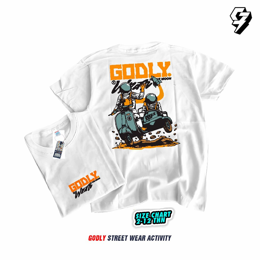 เสื้อยืดเด็ก ด้านบนลายหน้าหลัง ขนาด 1-12 ปี / / Godly.Xwear