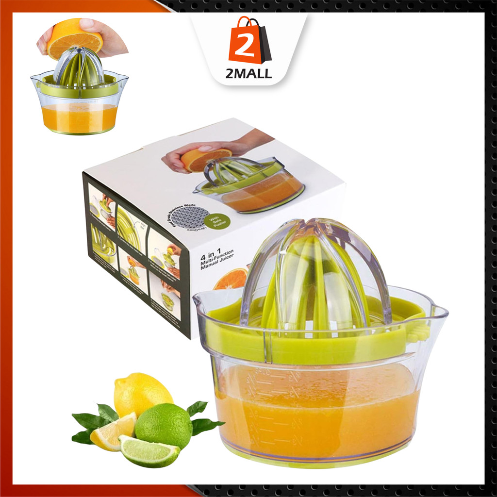 2MALL 4 IN 1 Multi-function Manual Juicer Manual Citrus Juicer Hand Press Lemon Juicer