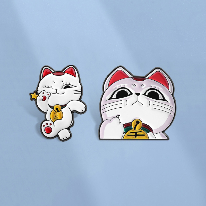 เข็มกลัดลูกแมว Lucky Cat แบบเคลือบ น่ารัก สำหรับของขวัญเพื่อน