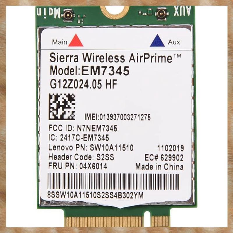 [KYG] การ์ดเครือข่าย, EM7345 4G LTE WWAN การ์ดโมดูลสําหรับ X250 X1C W550 T450 X240 T440 รองรับสําหรั