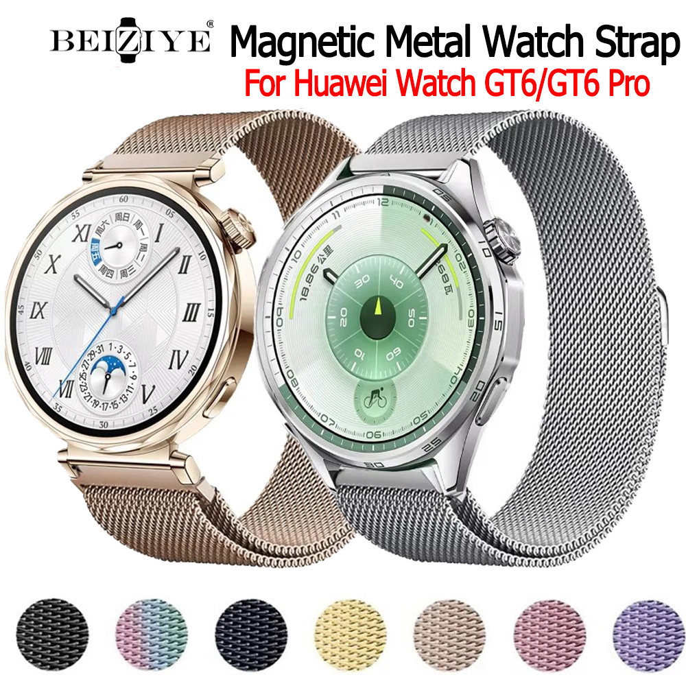 สายรัดแบบห่วงแม่เหล็กสำหรับนาฬิกา Huawei Watch GT6 6 Pro 46mm.41mm. สมาร์ทวอทช์ สายโลหะสแตนเลส