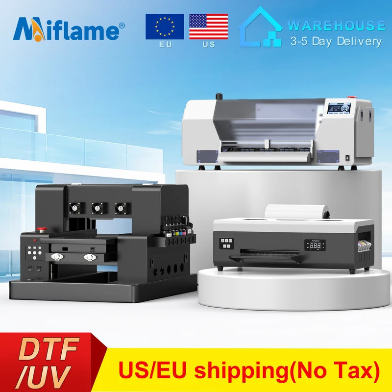 US Stock A3 DTF เครื่องพิมพ์สําหรับ Epson L805 A4 DTF เครื่องพิมพ์ T เสื้อการพิมพ์ XP600 Impresora d