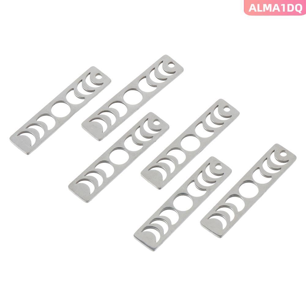 ALMA1DQ จี้ขั้วโลกเต็มดวง สแตนเลส ขนาด 8x35 มม., อุปกรณ์เสริมเครื่องประดับ