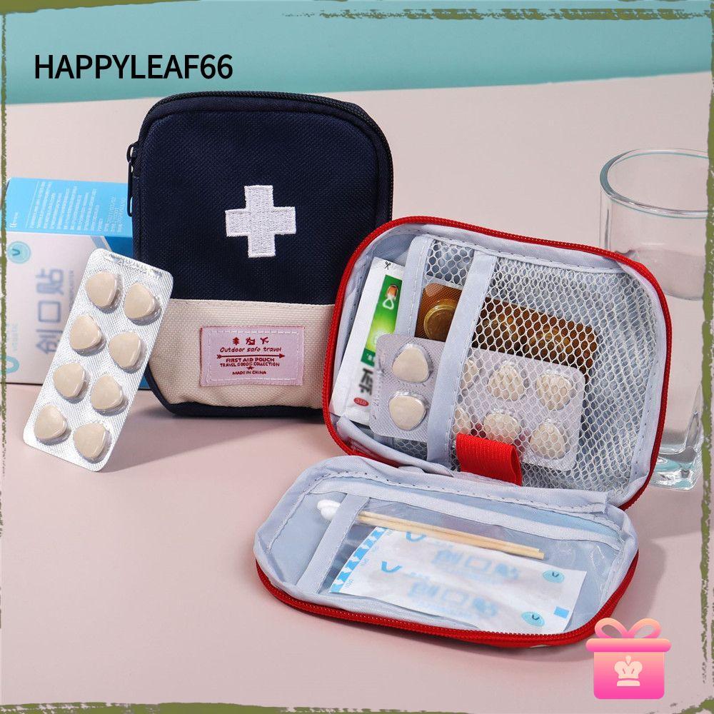 HAPPYLEAF66 ชุดฉุกเฉินแฟชั่นชุดปฐมพยาบาลแบบพกพาขนาดเล็ก