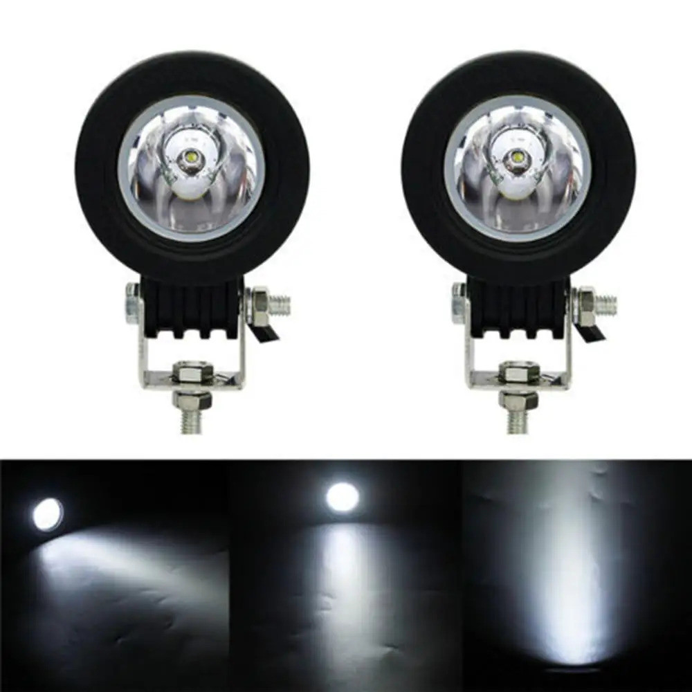 2pcs 10W ไฟ LED ทํางานสําหรับ Offroad รถจักรยานยนต์ 4x4 ATV มอเตอร์ Spot Beam ไฟ 6500K ทํางานขับรถหม