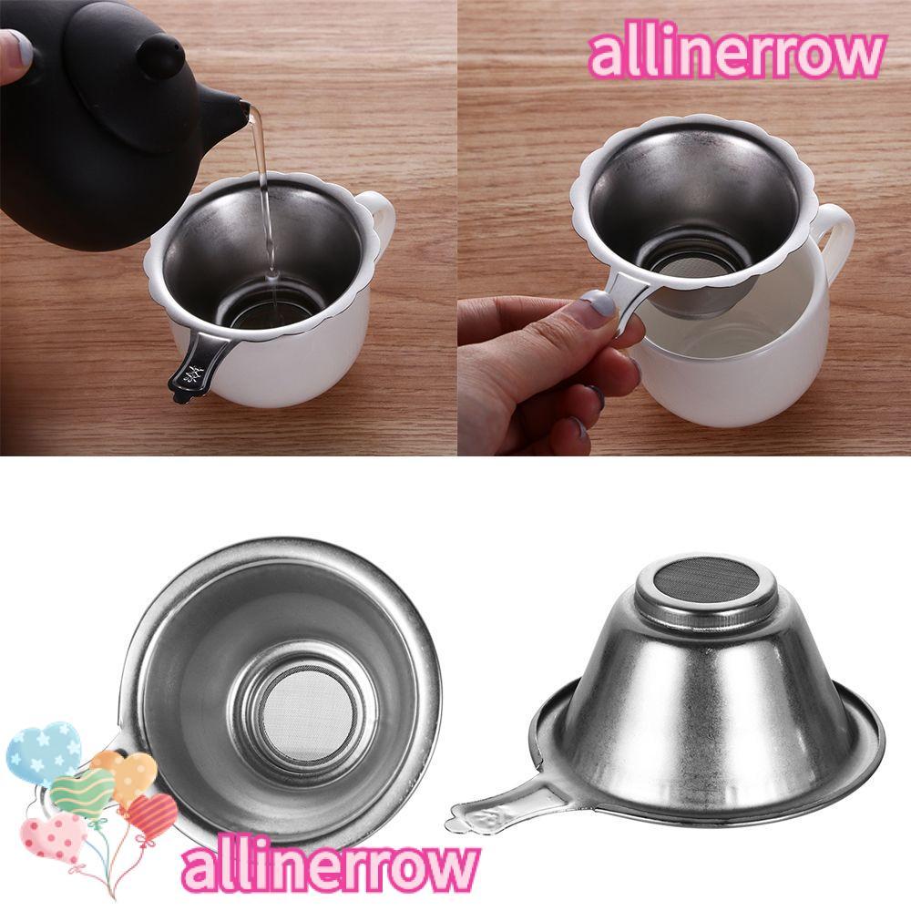 ALLINERROW ช่องทางกรองชา Teaware ตาข่ายละเอียด