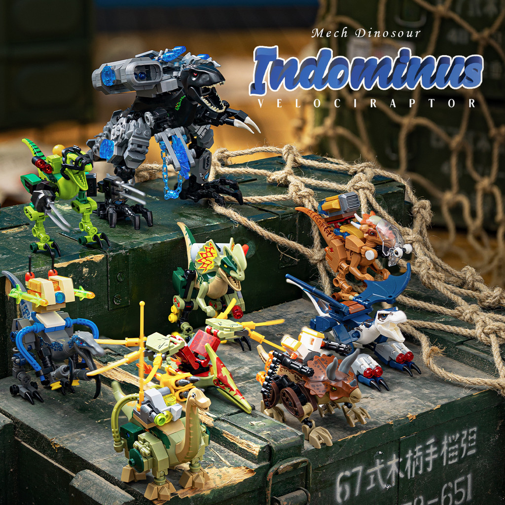 Mosasaurus ไดโนเสาร์ Building Blocks World ประกอบของเล่น Mecha Machinery Jurassic 2 Canglong 3 Tyrannosaurus เหมาะสําหรับ Lego - รูปที่ 7
