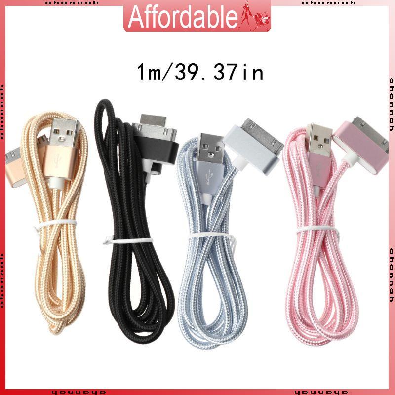AH สายเคเบิลข้อมูลไนลอนมืออาชีพ 30pin ข้อมูล USB สําหรับ 4 4s 2 3 4 สําหรับ