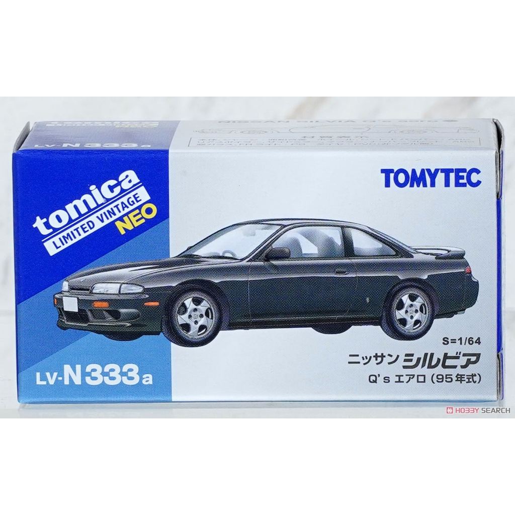 Tomytec Tomica Limited Vintage Neo LV-N333a Nissan Silvia Qs Aero 1995 รุ่นรถของเล่น (สีดํา)