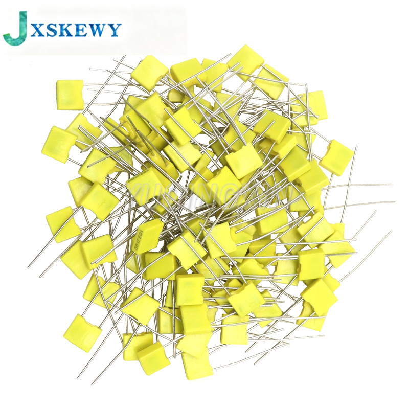 100 ชิ้นโพรพิลีนความปลอดภัยฟิล์มพลาสติก 100V 1nF ~ 470nF 100nf 220nf 10nf 47nf 22nf 1nf 0.47uf 0.1uf