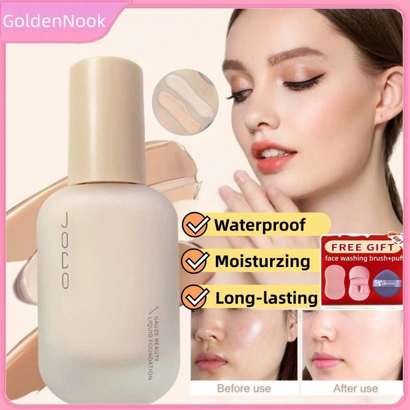 [ของขวัญ] joco Liquid Foundation Muscle Light Yarn Foundation Concealer Strong Long-lasting No Makeu
