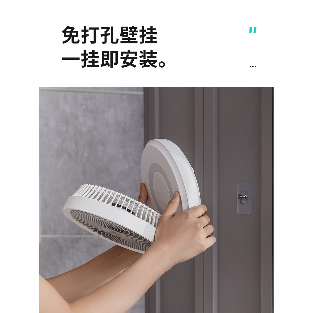 EDON EDON พัดลมชาร์จพับได้ในครัวเรือนขนาดเล็กพัดลมตั้งโต๊ะสํานักงานพัดลมติดผนังแบบเจาะฟรี