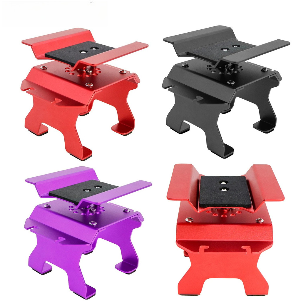 อลูมิเนียม Dual-Bearing RC รถขาตั้ง Shock Holder ซ่อมทํางานเครื่องมือสําหรับ 1/24 1/18 RC Crawler SC