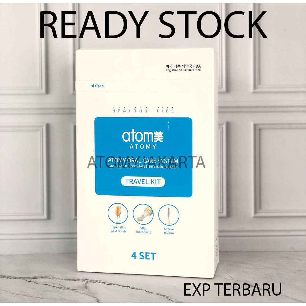 Atomy Oral Care System 1 กล่อง มี 4 ชุด | ชุดเดินทาง แปรงสีฟัน+ยาสีฟัน (50ก) +แปรงซอกฟัน ต้นฉบับ