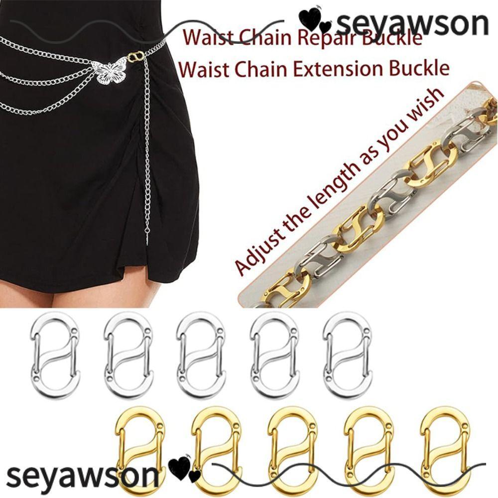 สร้อยคอนิOPS สแตนเลส DIY กุญแจเปิดคู่กุ้ง ขนาด S โลหะเงินทอง สำหรับต่อขยาย hook