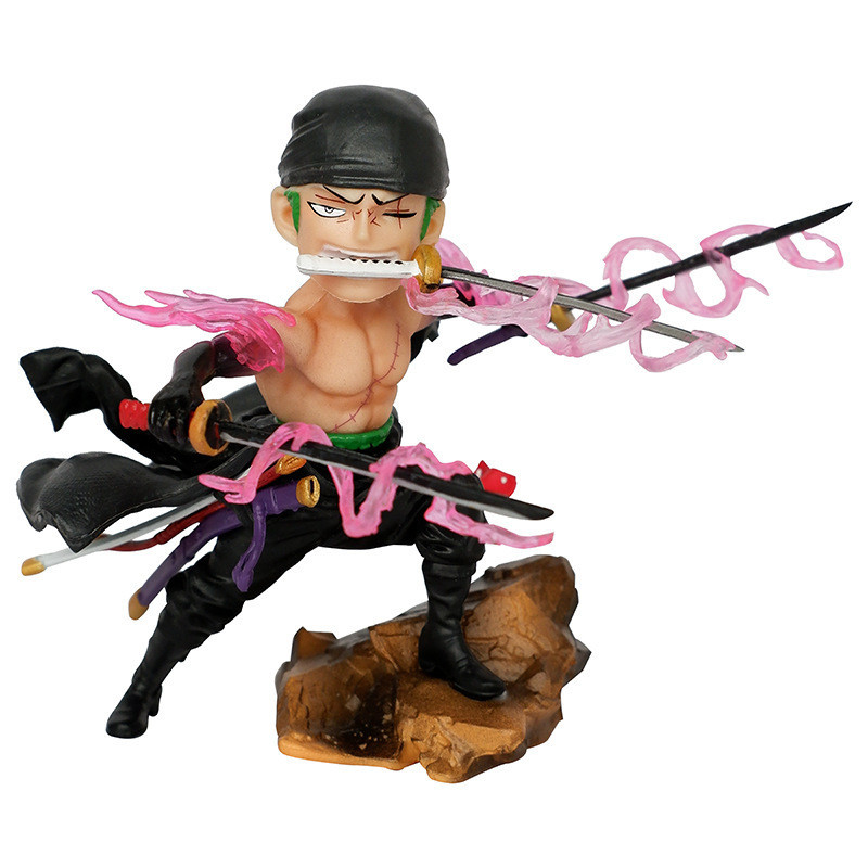 One Piece Asura Zoro สามดาบสไตล์ Battle Form G5 Zoro อะนิเมะรุ่น Action Figure รูปปั้น