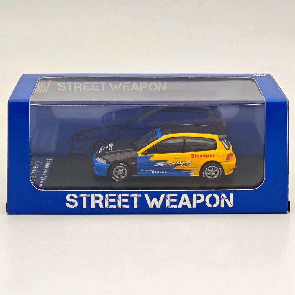 อาวุธถนน 1: 64 SW SPOON Honda S2000 Civic EG6 โมเดลรถโลหะผสมจําลอง