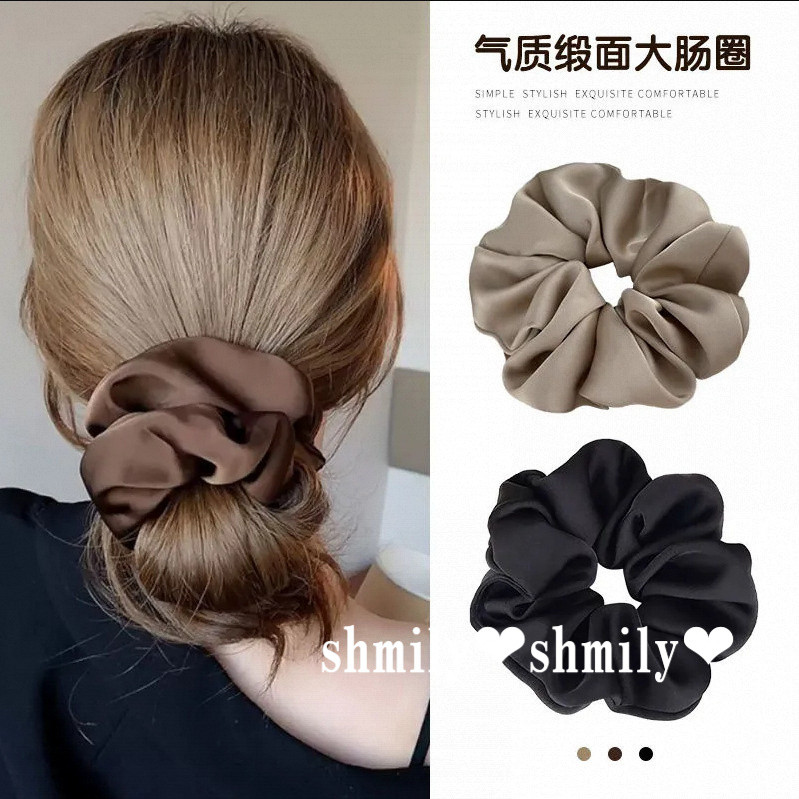 Scrunchy ซาตินรู้สึก สำหรับยึดผม ออกแบบเรียบหรู สไตล์ทันสมัย เหมาะกับทุกวัน