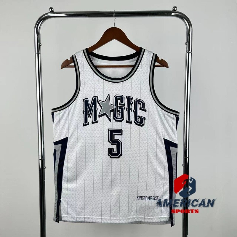 2026 Silver Basketball Jersey for Men Orlando Magic Paolo Banchero 2024-25