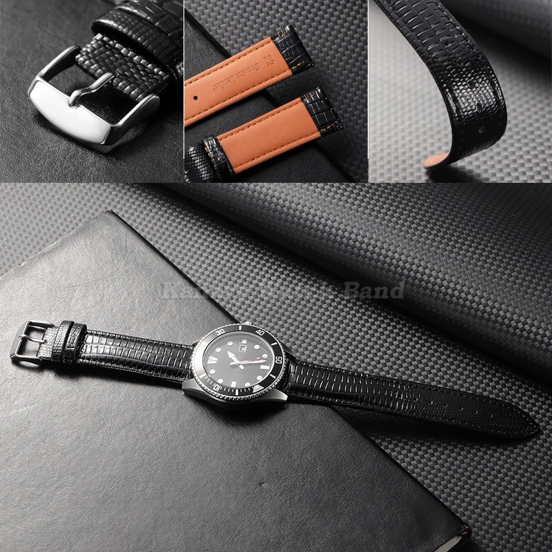 18มิลลิเมตร20มิลลิเมตร22มิลลิเมตรจระเข้จิ้งจกลายหนังสายนาฬิกาสากลหนังนุ่มนาฬิกาวงผู้หญิงผู้ชายสไตล์สร้อยข้อมือ ข้อมือ เข็มขัด - รูปที่ 6