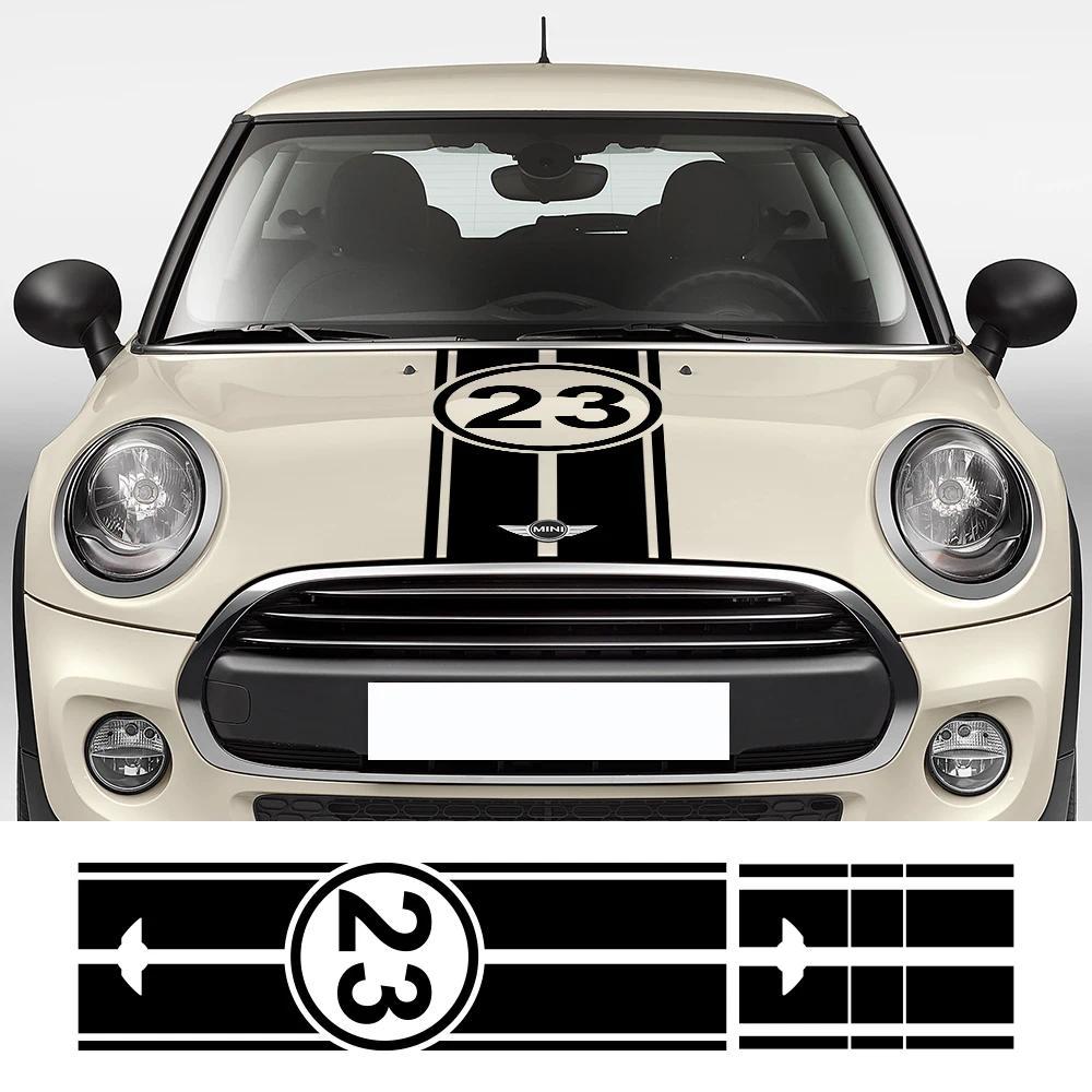 รถ Hood เครื่องยนต์ Trunk ด้านหลัง 23 หมายเลข Decals สติกเกอร์สําหรับ Mini Cooper One d Clubman F54 