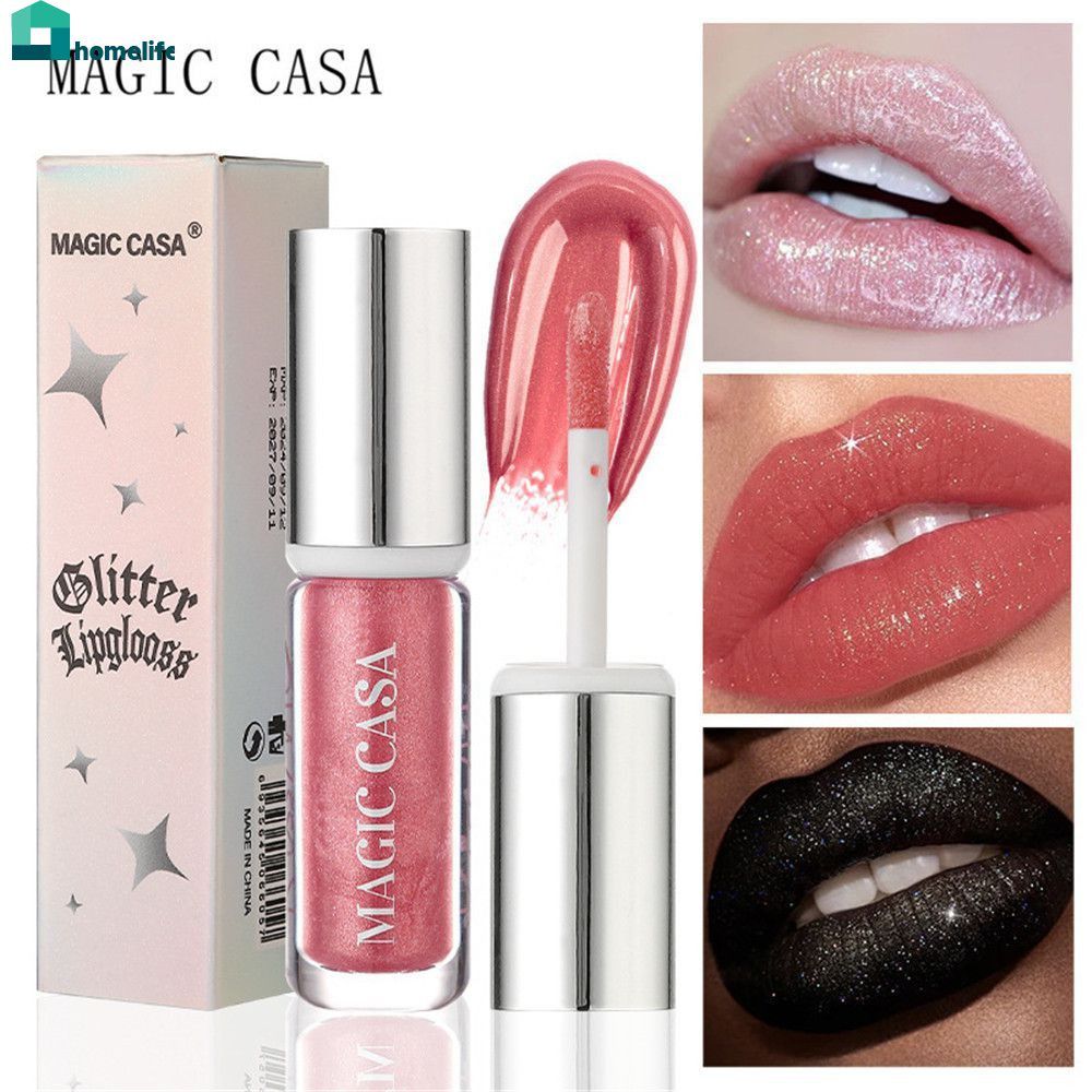สำหรับวันฮาโลวีน MAGIC CASA Diamond Lip Glaze Halloween Dark Vampire Lip Gloss Burst Matte Lipstick 