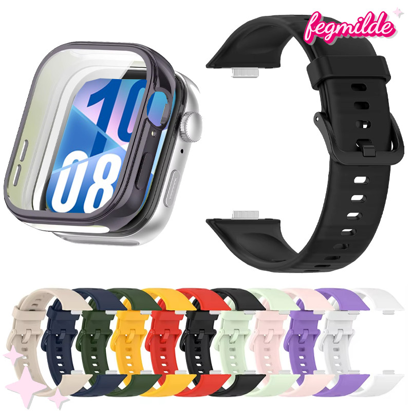 เคส TPU พร้อมสายซิลิโคน for Huawei Watch Fit 4/Huawei Watch Fit 3อุปกรณ์ยางยืดกีฬาแบบนุ่ม for Huawei Fit 4/3
