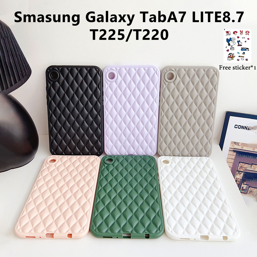 เคสโทรศัพท์มือถือแบบนิ่ม TPU ลายสี่เหลี่ยมขนมเปียกปูน สําหรับ Samsung Galaxy Tab A9 8.7 นิ้ว X110 X115 A7 Lite T220 T225