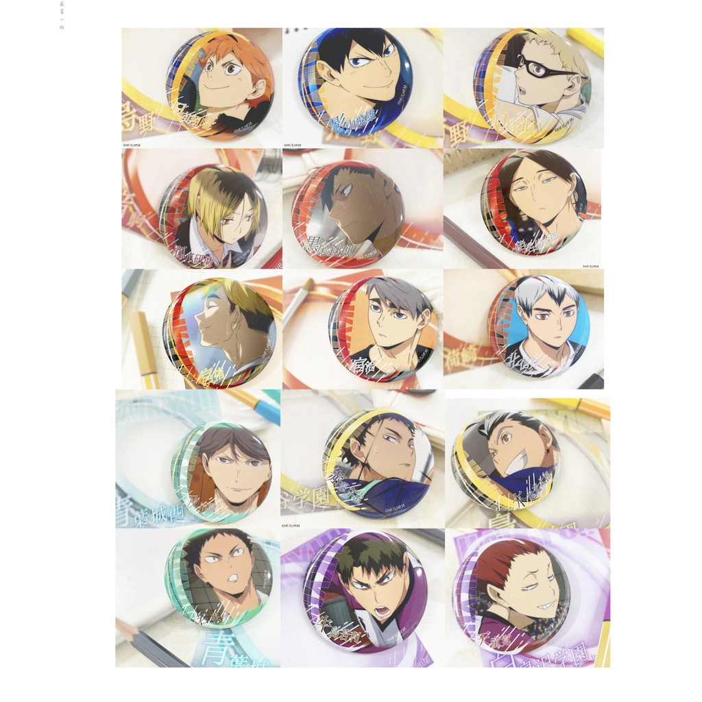 Volleyball Boys Ready Stock 2022 Fou Noefes Eric 56mm Badge Stationery Bar Chi ระเบิดที่สอง