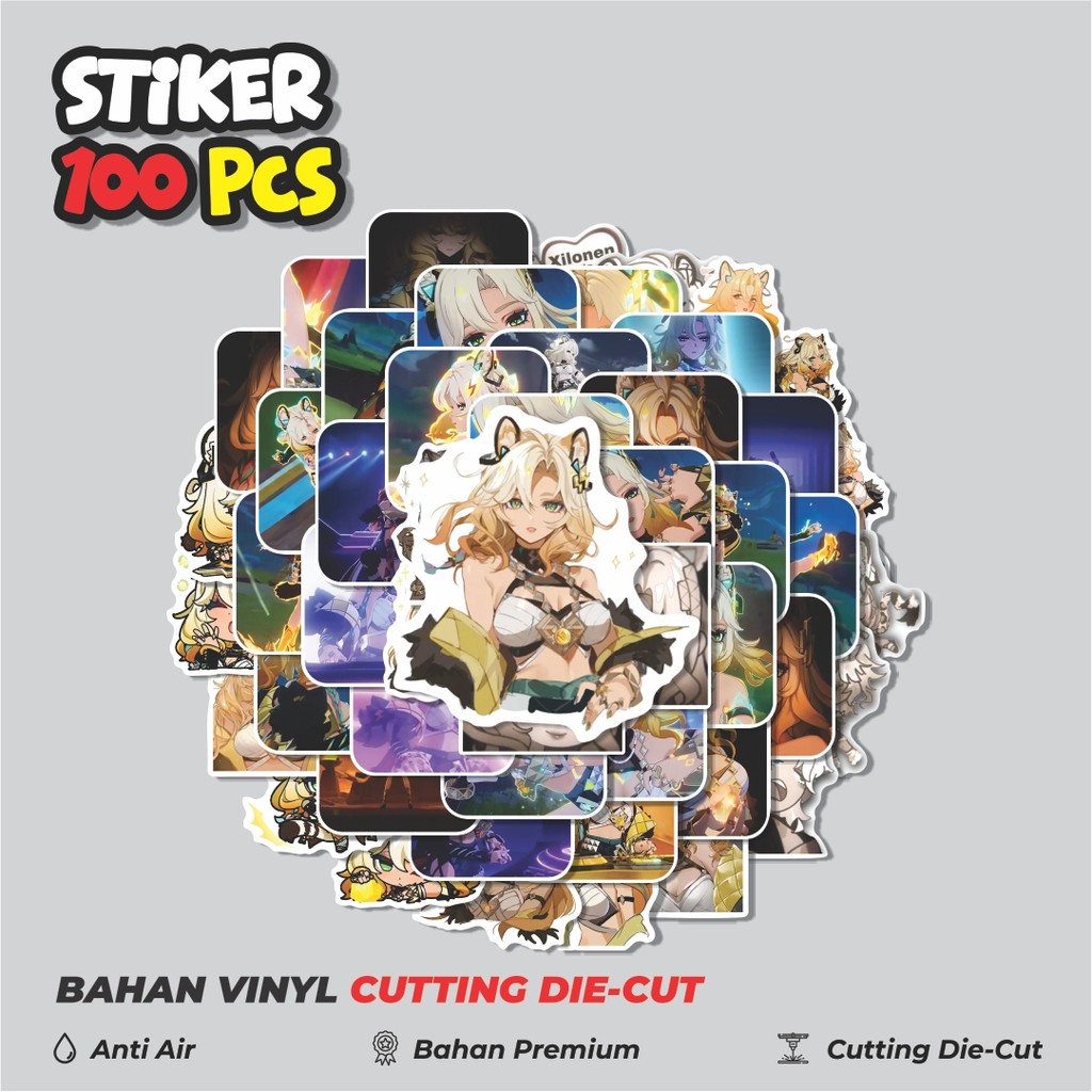 HP 50 ชิ้น XILONEN GENSHIN IMPACT สติ๊กเกอร์สร้างสรรค์น่ารักตกแต่งสําหรับโน้ตบุ๊ก สเก็ตบอร์ด โทรศัพท