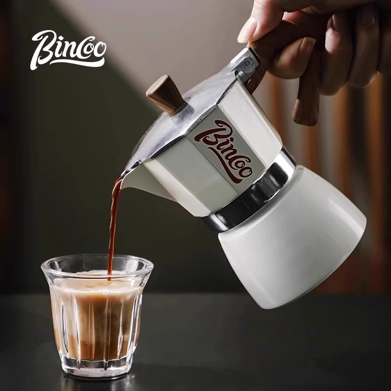 Bincoo Moka Pot Coffee Hand Brewing Pot ชุดมือบดเครื่องชงกาแฟเครื่องใช้ไฟฟ้าทําหม้อกาแฟในครัวเรือนขน