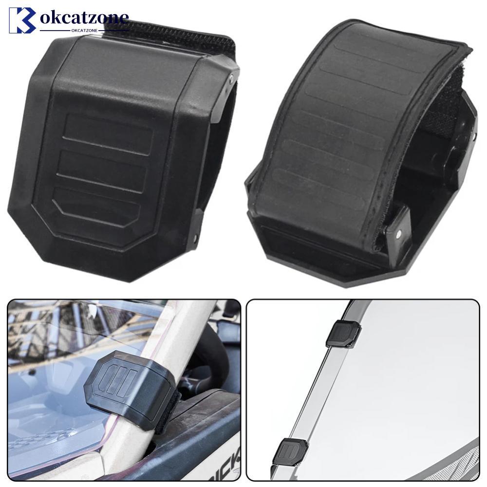 OKCATZONE 2pcs UTV รถกระจกหน้าต่าง HD Clamp สําหรับ Can-Am Maverick x3 1000 Commander สําหรับ Honda 