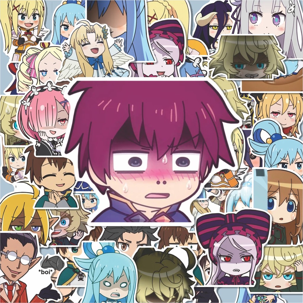 100PCS สติกเกอร์น่ารัก ISEKAI QUARTET ความงามสติกเกอร์กันน้ําสติกเกอร์กาวกันน้ําสติ๊กเกอร์รูปลอกสําห