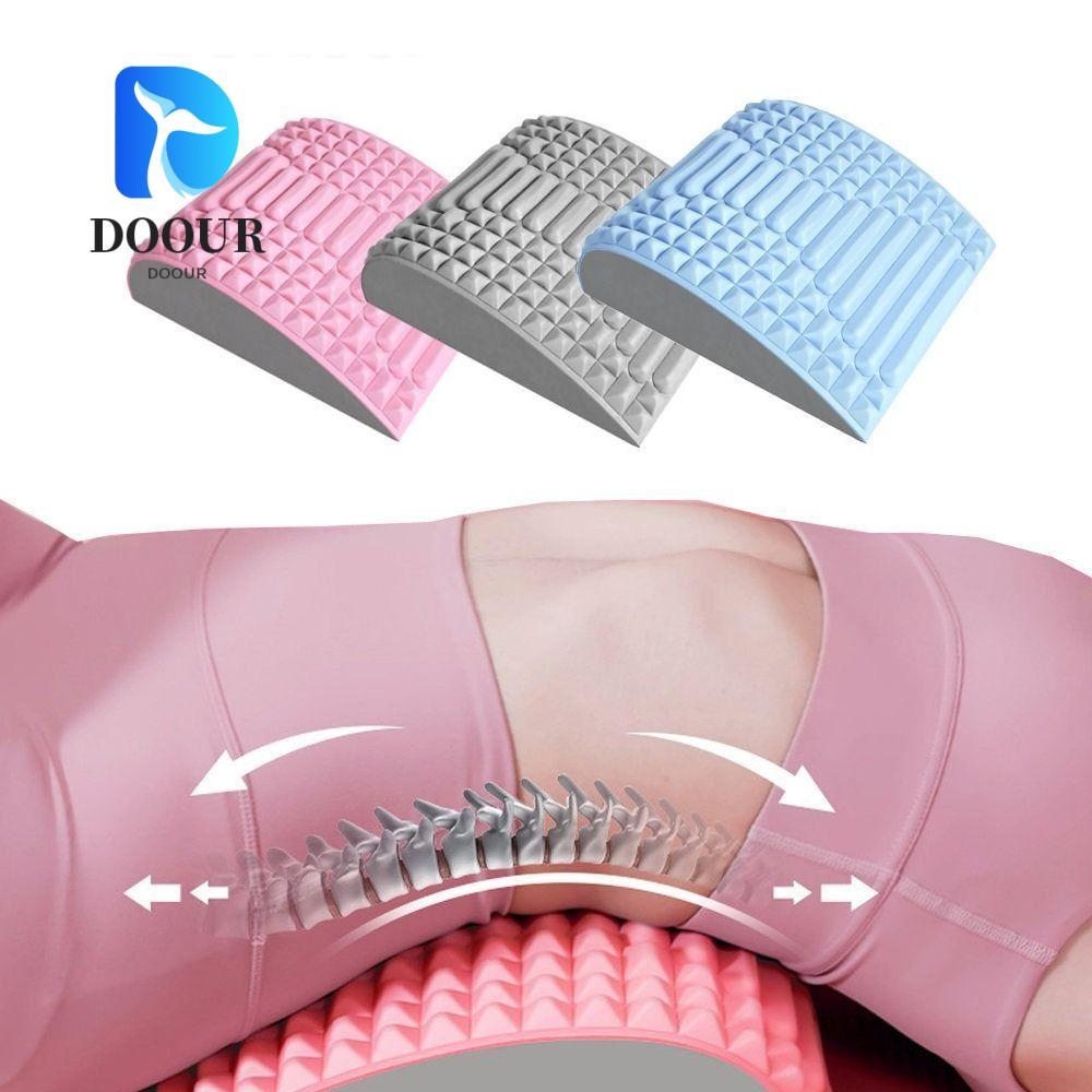DOOUR หมอนหน่วยความจําปากมดลูก,เครื่องนวดหลังเอว EVA TPE,คอยืดเอวนวดกระดูกสันหลังสนับสนุน Corrector 