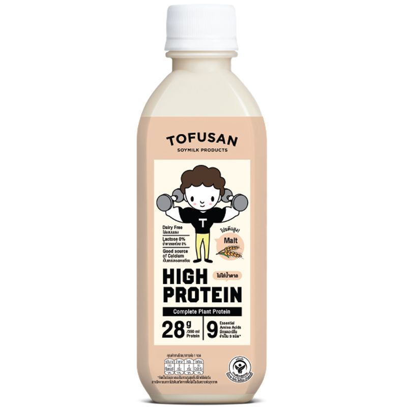 โทฟุซังสูตรโปรตีนสูงน้ำตาล0เปอร์เซ็นต์รสมอลต์ 350มล. Tofusan High Protein 0 Percentsuger Malt 350ml. [8859473101064 ]