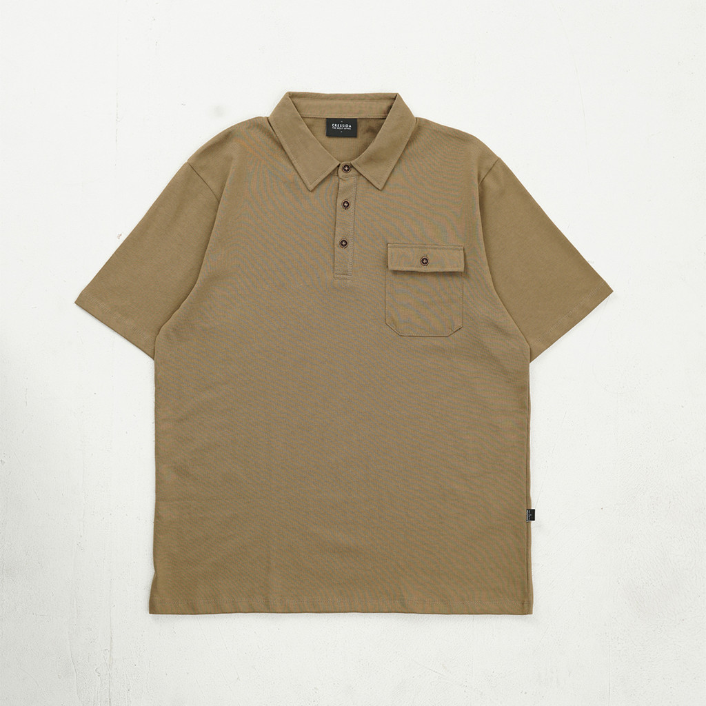 เสื้อโปโล Cressida The Next Level Pocket E039C - สีน้ําตาล